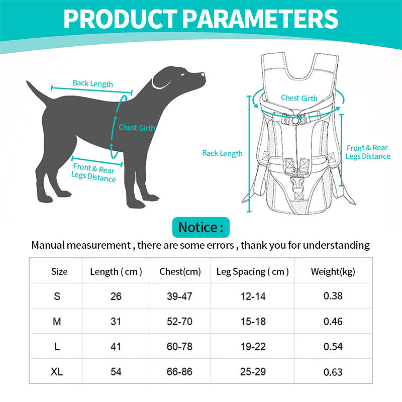 š¾Wrap Pet Chest Backpack