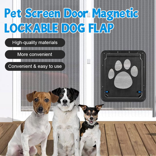 🐾Pet Screen Door Magnetic Lockable Dog Flap