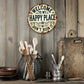 🌿Happy Place – Vintage Statement Metal Sign