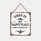 “This Is My Happy Place” Rustic Wooden Hanging Sign ✨🏡💖