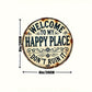 🌿Happy Place – Vintage Statement Metal Sign
