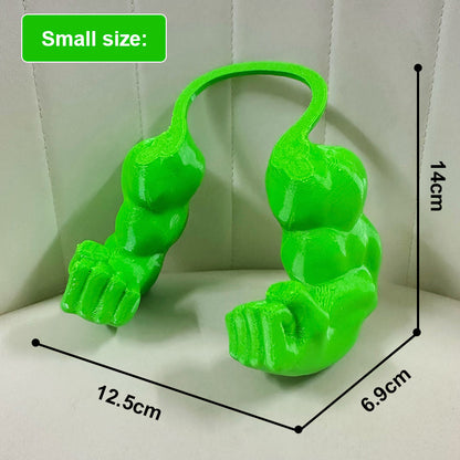 3D printed parody pet props Hulk arm with a halter neck