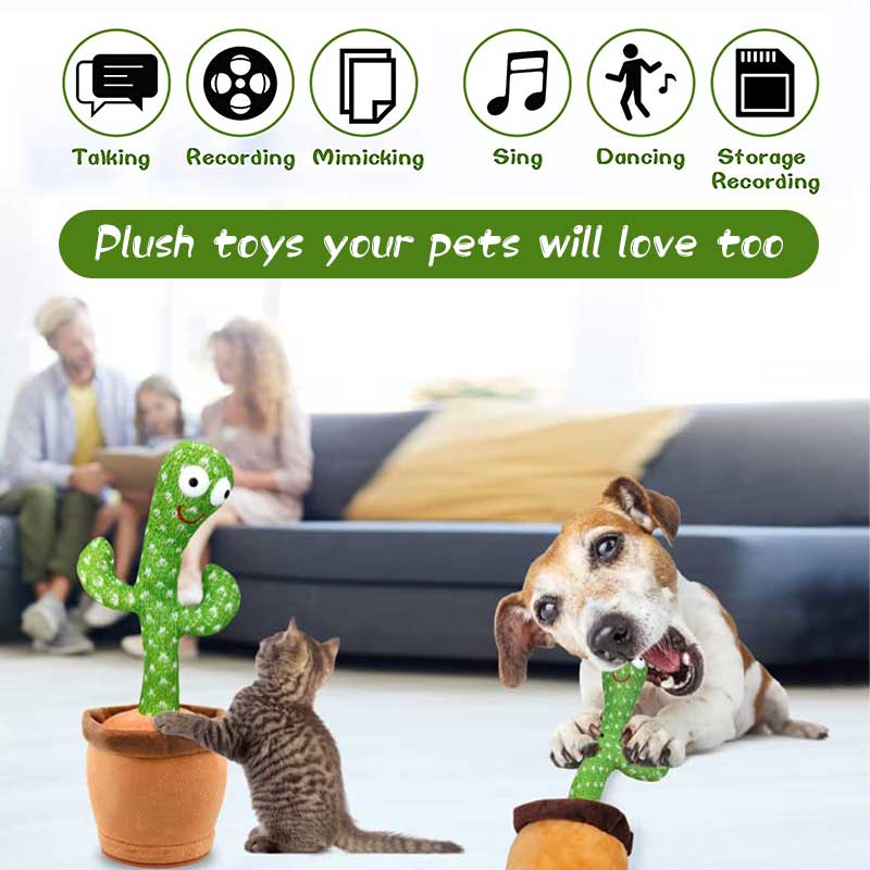 🐾Talking Cactus Pet Toy