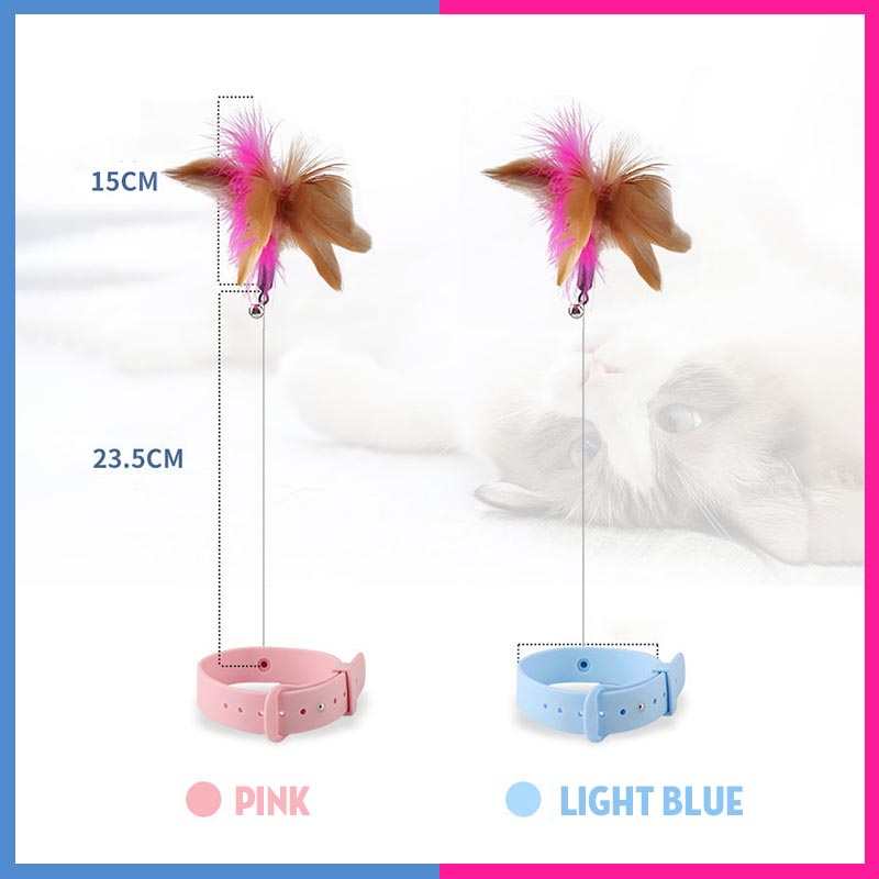 🐾Table Leg Collar Feather Silicone Cat Teaser Stick